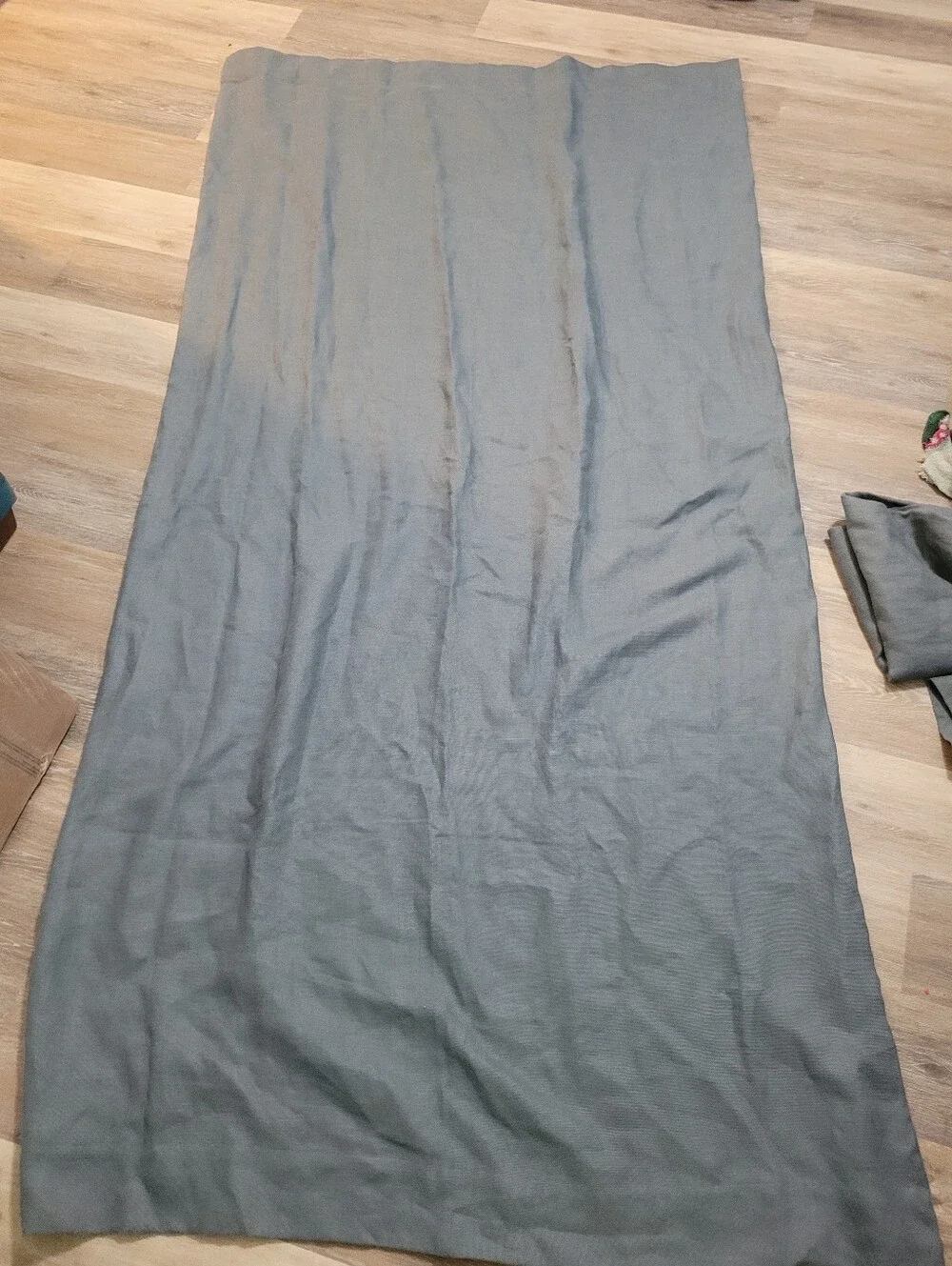 Restoration Hardware Belgian Linen Drapery  Pannels French Blue 50x96 Rod Pocket